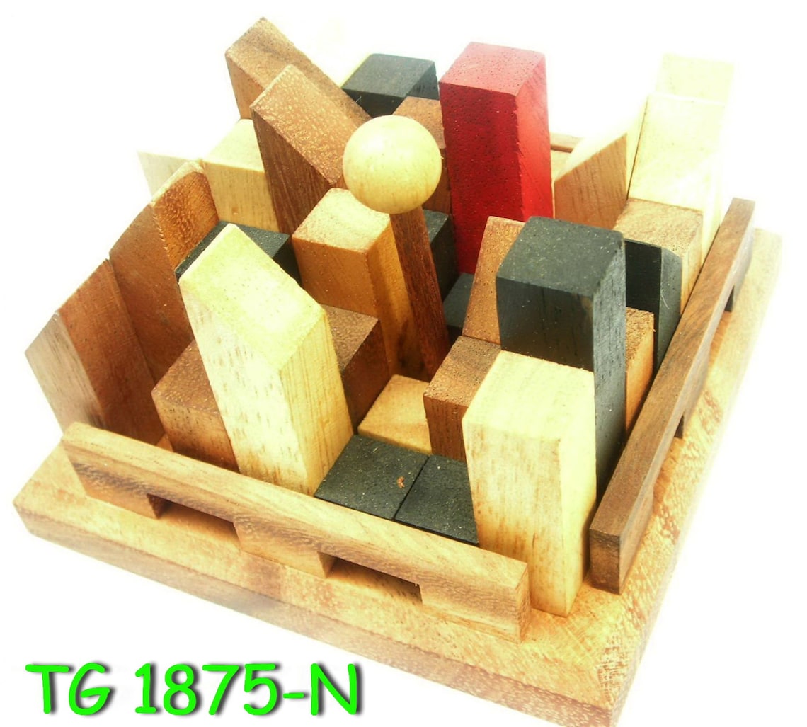 Brain teaser wood 3D Puzzle - Rebuild your city!