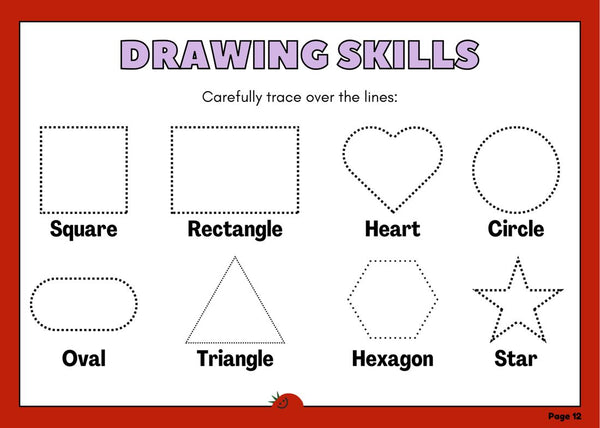 Drawing skills: shapes page
